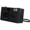 UKCOCO Macchina Fotografica Vintage a Pellicola 35mm, Riutilizzabile, Flash Incorporato, Corpo in Abs Nero, senza Batteria per Fotografia Analogica