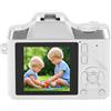 Annadue Fotocamera Digitale, Fotocamera per Vlogging da 48 MP con Messa a Fuoco Automatica con Zoom 18x e Stabilizzazione Elettronica Dell'immagine, Videocamera Compatta Inquadra e (WHITE)