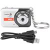 QANYEGN Mini fotocamera portatile per pollice, micro videocamera, mini fotocamera tascabile portachiavi per studenti e bambini (Silver Gray)