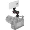 Akozon Braccio Articolato Flessibile Magico Staffa di Montaggio per Monitor con Doppia Testa a Sfera Viti in Lega di Alluminio da 1/4 di Pollice Girevole a 360° per Monitor da Campo (BLACK)