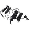 Tbest Double Lavalier Lavalier Microfono Professional Recording Interview Mic per Due Persone