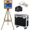 PAAFNN Cabina fotografica portatile con touch screen da 15,6, macchina fotografica ideale per matrimoni, feste, celebrazioni ed eventi a noleggio (macchina fotografica+mini stampante)