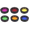 Yunir Kit filtro telescopio astronomico colorato durevole portatile da 1,25 pollici con 6 filtri in vetro ottico a colori e scatola di immagazzinaggio per oculari telescopici