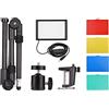 BAFOVY Kit di Luce Video LED, Alta luminosità e 3 modalità di Illuminazione Luce Video, Kit di Illuminazione in Studio USB Stand Flessibile per Videoconferenza, Registrazione Video,