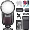 GODOX V1F Telecamera professionale Flash Speedlite Speedlight a testa tonda Wireless 2.4G per Fuji Telecamere GFX50R per Matrimonio Studio fotografico Fotografia
