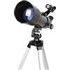 UHVUJDUI Spacmirrors 8-12 Telescopio monoculare per bambini Telescopio per bambini adulti, apertura 80 mm Telescopio 400 mm per astronomia Prisma BAK4 Lente FMC Rifrattore astronomico Telescopio