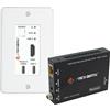 J-Tech Digital 4K HDMI & USB C Extender Over Single Cat5 5e 6 7 Cable, Up to 164ft Wall Plate Over Ethernet HDR Dolby Vision USB-C Charging Port, PoC, IR, Auto-Switch [JTECH-EXW30]