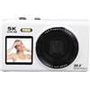 Annadue Fotocamera Digitale 5k, Fotocamere Digitali UHD da 80 MP per Fotografia - Fotocamera Autofocus con Flash per Bambini - 2,8 Pollici e 1,5 Pollici a Doppio Schermo Camara con Zoom (WHITE)