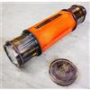 RK NAUTICAL INSTRUMENT Telescopio vintage in ottone con custodia in pelle, zoom 20x, lunghezza 61 cm, arancione