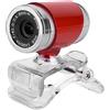 Dpofirs Webcam per PC, 12.0M pixel Videocamera Web a 360 gradi con clip, Videocamera USB con microfono, Videocamera Full HD 640 x 480 con risoluzione dinamica per laptop e desktop(Red + Silver)