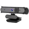 Plyisty Webcam, Webcam USB 2.0 Fotocamera Web da 5 MP 1080P HD Fotocamera per Computer, Webcam Ruotabile a 360° per Riunioni di Lavoro Didattiche Online, Grandangolo 80°