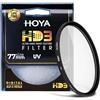 Hoya Filtro protettivo UV HD3 da 77 mm - rivestimento nano ultra duro | Ricertificato per fotocamere da 100 MP+, antimacchia, resistente alle macchie e impermeabile, telaio in alluminio con filtro