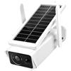Hamwesh Telecamera di Sicurezza, Telecamera di Sicurezza Wifi Wifi Wireless Wireless con Batterie Ricaricabili a Energia Solare per Visione Notturna a Due Vie Parlano di Rilevamento umano.