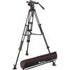 Manfrotto MVK612TWINMA Nitrotech Testa Fluida per Riprese Video con Treppiede a Doppio Tubo in Alluminio con Stella Mediana per DSLR, Fotocamere Mirrorless, Videocamere e Cinecamera, Portata 12 kg