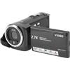 Jectse Videocamera per Videocamera, QHD 2.7K 50 MP 16x Digital Zoom Fotocamera con Luce di Riempimento a LED, Registratore per Fotocamera Digitale a Schermo LCD da 270 '270 ° con