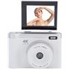 Annadue Fotocamera Digitale 1080p Fotocamera da Vlogging da 12 MP con Schermata a Fogli Mobili da 2,8 Pollici 8x Zoom Anti -scrupoli per la Fotografia per Viaggi Portatili Compatti (WHITE)