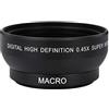 SatcOp Obiettivo per Fotocamera Ad Alta Definizione Resistente all'olio, Grandangolo 0,45X Drammatico, per Fotocamera con Attacco da 49 Mm