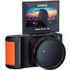 Gettimore Fotocamera Digitale 4K Video 3 pollici Flip Screen 5MP Zoom Digitale 18x con Batteria 1200mAh per Viaggi e Selfie