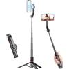 Generic Hanzete - Treppiede magnetico da tavolo per selfie da 104,4 cm, con asta telescopica, girevole a 240°, supporto magnetico per telefono con anello magnetico e telecomando, compatibile con Android