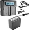 CQJFCYBRA Batteria 7800mAh VW-VBD78 VBD78 + Caricatore Doppio LCD Rapido, Compatibile Con Panasonic, For VBD58 VBD29 AJ-HPX260MC, HPX265MC, PX270, AG-FC100, MDH2(1BatteryWithCharger)