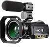NGBFF Macchinetta Digitale, Fotocamera Vlog 4K for videocamera digitale for video AC3 IR Registratore di telecamere professionali wifi visione notturna con microfono