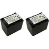 Trade-Shop 2 X Fotocamera ad alte prestazioni Li-Ion batteria per Sony HDR CX di 350ve CX-130E CX 130 CX 130EB CX di 130er CX-130EL CX 130ES CX 160 CX di 160e CX-360ve CX 360 CX 700