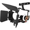 Generico Video Camera Rig, Kit di montaggio for videocamera e videocamera, sistema di produzione cinematografica, compatibile con Panasonic GH4, Sony A7S/A7/A7R/A7RII/A7SII/A7IV ILDC,for Vlogging(Orange)