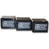 vhbw 3x batteria compatibile con Panasonic HC-V500EG-S, HC-V500M, HC-V700 videocamera camcorder (3200mAh, 3,6V, Li-Ion) con infochip