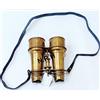 Nautical Replica Hub Binocolo in ottone anticato e cintura in pelle nera