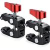 Andoer Confezione da 2 pinze per granchio, morsetto super 1/4 e 3/8 filettato per DSLR Rig LCD Monitor Studio Light Camera Magic Arm Photo Studio Accessorio