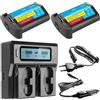 ARPZPPSK Batteria Al Litio: Batteria For Fotocamera LP-E4 LP E4 LP-E4N Da 3300 MAh O Caricabatterie Rapido LCD, Compatibile Con Canon, For EOS 1D Mark III, EOS-1D Mark IV, EOS 1Ds Mark III(2BatteryWithCharger)