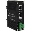E-link industriale indurito Gigabit PoE+ iniettore 12-48VDC Ingresso PoE+ IEEE802.3 a 30W fino a 100 metri di uscita DIN-Rail, montaggio a parete da -40°C a 80°C IP40