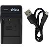 vhbw caricatore compatibile con BenQ DC P600, DC E520, DC E530, DC P500 camera - Stazione di carica, spia di carica, 4,2 V