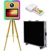 PAAFNN Specchio per cabina fotografica DSLR, macchina per selfie portatile, touch screen da 15,6 pollici, con mini PC, luci RGB, cornice per feste di nozze (macchina per foto e mini stampante)