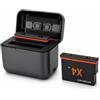 Goshyda Per X4 Air 2 Batterie da 2050 MAh e Caricabatterie Rapido USB C a 2 Slot, Set di Batterie Per Action Cam con Custodia di Ricarica a Doppio Slot e Scatole di Immagazzinaggio