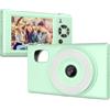 Domary 1080p Videocamera Digitale 48mp a Fuoco Automatico 16x Zoom con Luce di Riempimento a LED per gli Studenti Adolescenti (Verde)