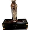 Aljiwar Telescopio antico in ottone da 35,6 cm con impronte incise, collezione pirati, con scatola di legno, idea regalo (nero antico con stile ottone)