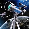 Generic Apertura 70mm, montatura AZ da 400mm, astronomia, rifrattore per bambini, adulti e principianti, portatile da viaggio, con borsa per il trasporto e treppiede