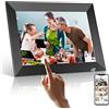 UsmAsk Spacmirrors Cornice per foto digitale WiFi, cornice per foto Smart Cloud con touch screen IPS con spazio di archiviazione da 16 GB, invia foto o video alla cornice tramite app in tutto il mondo - Tou
