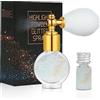 AOOWU Glitter Polvere Spray Corpo Viso Glitterato Con 1 Ricarica, Shimmer Sparkle Impermeabile per Festival di Halloween, Club, Feste (Argento#)