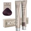 KYO Colore per capelli 100ml + ossigeno 150 ml by kyo, AMMONIA FREE E PPD FREE con collagene Marino e cheratina (5.2 Castano Chiaro Viola)