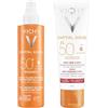 Vichy Cell Protect Spray SPF50+ 200 ml + Crema Viso Anti-Età SPF50 50 ml | Protezione Solare Completa con Azione Anti-Invecchiamento, Resistente ad Acqua e Sudore