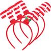FRCOLOR 3pezzi Cerchietti Natalizi Bastoncini Di Zucchero in Sicura Accessori Capelli Per Feste Di Natale e Riunioni Familiari Decorazioni Vivaci Per Capelli