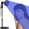 Warmforwel Lampada abbronzante per viso e corpo: 18 LED con terapia della luce blu da 54 W e lunghezza d'onda 460 nm, base e supporto regolabili in altezza, E27, occhiali autoabbronzanti per uso domestico