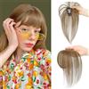 LesafeV Topper per capelli da donna, veri capelli umani, fatto a mano, base in pizzo con clip, extension da 20,3 cm, per uso quotidiano (4 x 6 cm, marrone chiaro)