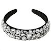 Brillabenny CERCHIETTO GIOIELLO CRISTALLI STRASS FERMA CAPELLI PER CERIMONIA ELEGANTE ACCESSORIO NERO MATRIMONIO Brillabenny (CRYSTAL 5)