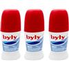 Byly Men Deodorante Uomo Roll-On 50 ml - Azione Prolungata 72H, Doppia Quantità di Attivi Deodoranti, Anti-Odore, Freschezza Intensa (Men 3 Unità)