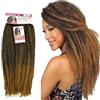 Ser Mulher SUPER KINKY - Extensions, Extension Sintetiche Capelli Ricci Stile Afro Marley, crochet braids removibili 65cm, 120gr (T-27 Castano Degradee)