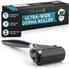 Tilcare - Derma Roller ultra largo per barba e capelli, 1 pezzo, sterile 1200 titanio microneedles titanio grado A, 0,25 mm - Bianco e nero