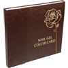 Artibetter Libro Espositore Palette Unghie 120 Spazi ABS e Carta Caffè | Manicure Chart, Nail Gel Cards, Pieghevole da Tavolo per Pratica Nail Art e Pedicure, Ordinato